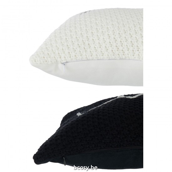 J Line coussins Jolipa Coussin Maison Acr Blanc Noir Ass2.