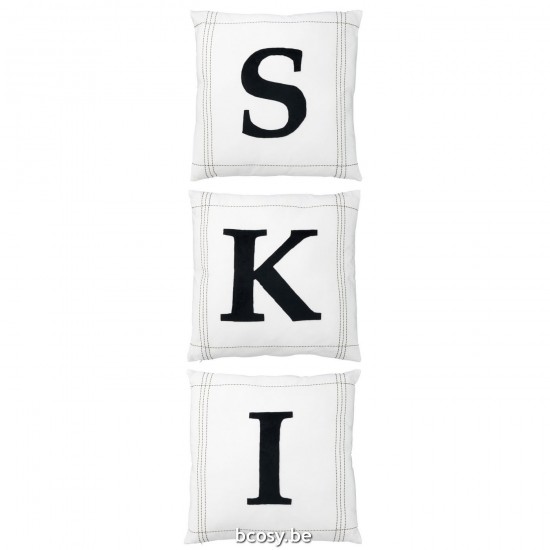 J Line coussins Jolipa Coussin Ski Cotton Blanc Ass3.