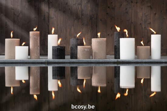 Jline Vela Exterior Pilar Parafina Negro Medium 95 Horas.