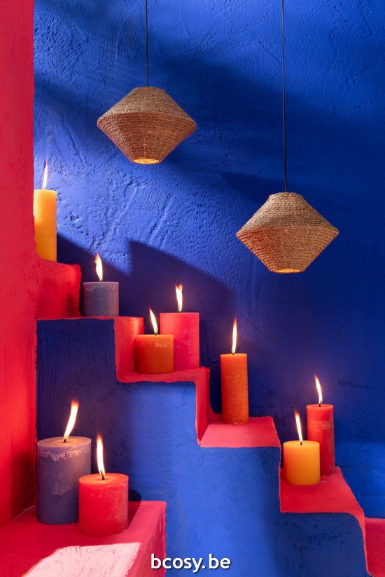 Jline Vela Exterior Pilar Parafina Rosa Medium 95 Horas.