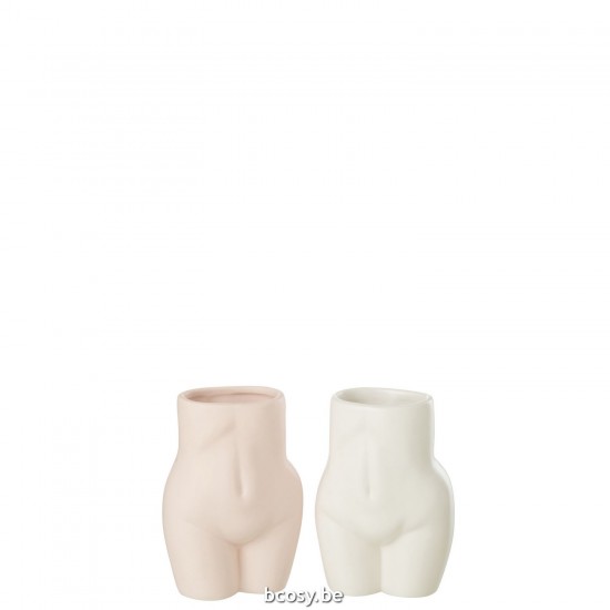 J Line cachepots de fleur Jolipa Cachepot Corps Dolomie Rose.