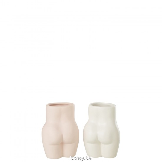 J Line Flowerpot Body Dolomite Pink flowerpots.