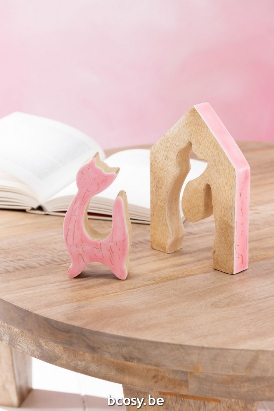 Jline Casa Gato Mango Rosa Natural Small.