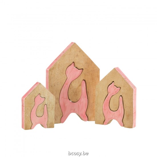 J Line Maisons Jolipa Maison Chat Mang Rose Nat Large.