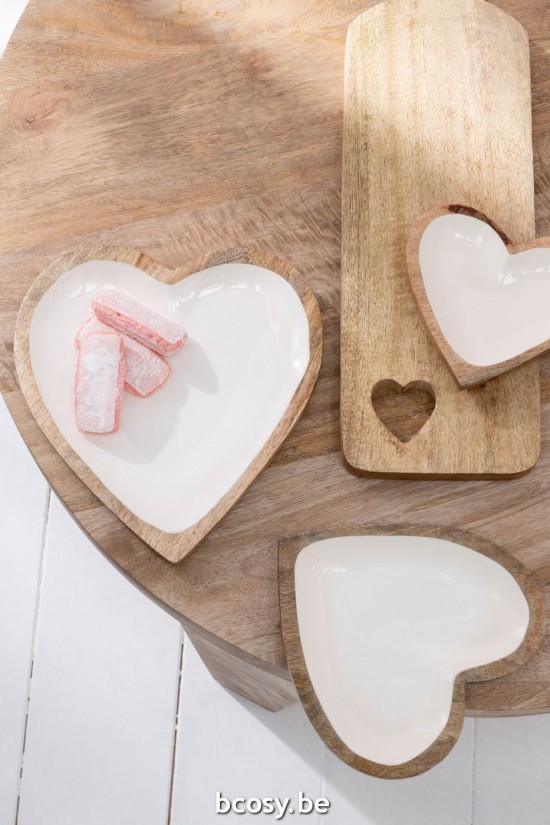 Jline Tabla De Cortar Rectángular Corazón Mango Small.