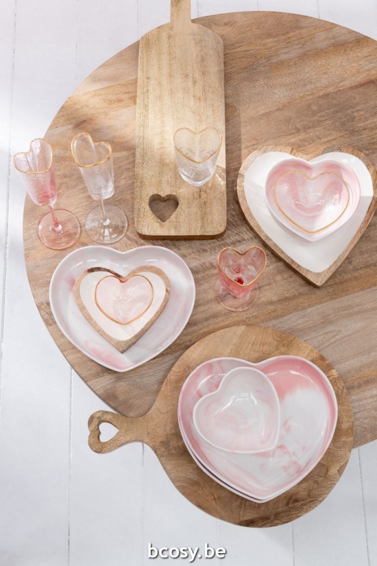 J Line Tagliere Rettangolare Cuore Legno Di Mango Small Tabla De Cortar Rectángular Corazón Mango Small.