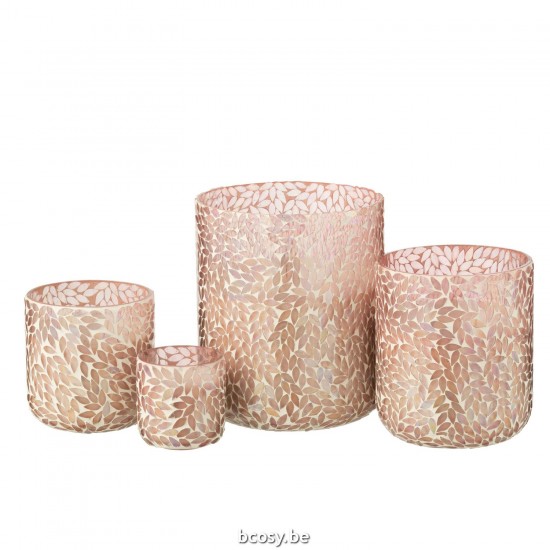 J Line bougies parfumées Jolipa Bougie Parfumee Tender Rose Cire Rose Extra Large 150 Heures.