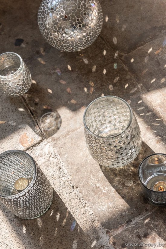 Jline Teelichthalter Orientalisch Glas Silber t lichthalter teelichtleuchter teelichte.