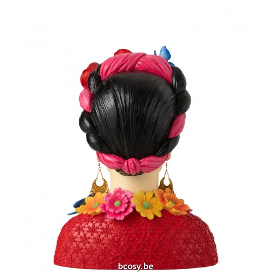 J Line bustes Jolipa Buste Frida Kahlo Polyresine Large.