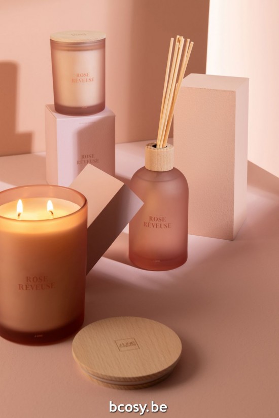 Jline Duftkerze Accords Essentiels Rose Rêveuse 38 Stunden aroma kerzen.