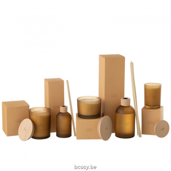 J Line diffuseurs de parfums Jolipa Diffuseur Accords Essentiels Santal Satiné 550Ml.