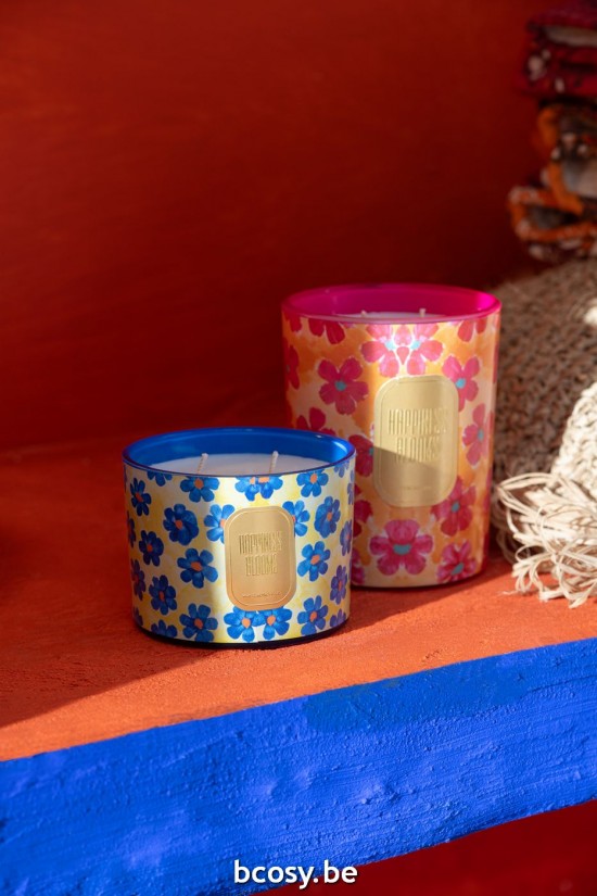 Jline Vela Perfumada Flores Azul Amarillo Small 30 Horas.