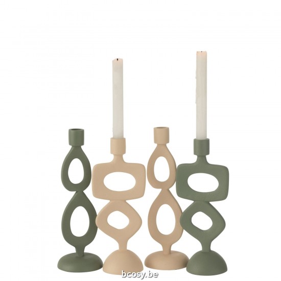 Jline Kaarshouder Ringen Aluminium Beige Assortiment Van 2.