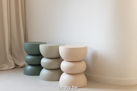 J Line Tavolino Lise Ferro Beige Mesa Auxiliar Lise Hierro Beige.