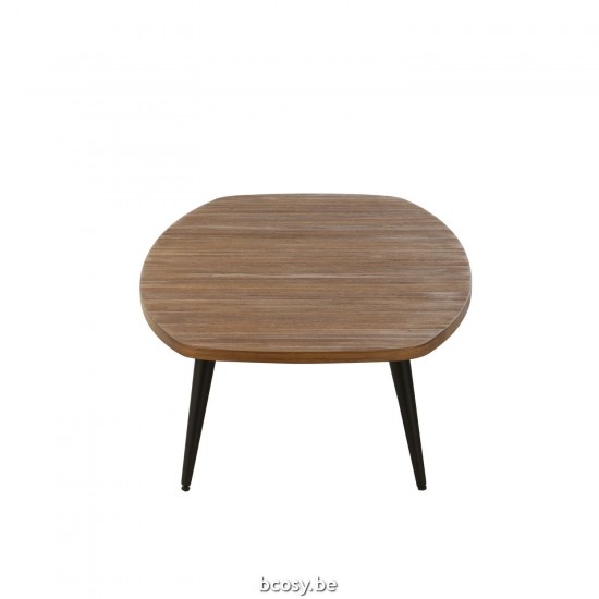 J Line tables de salon basse Jolipa Table Basse Rectangulaire Teck Recycle Naturel.