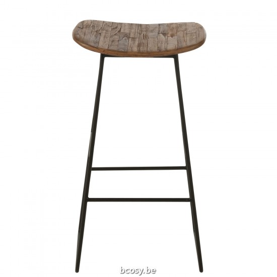 Jline Stoel Rechthoekig Gerecycleerd Teak Naturel Large.