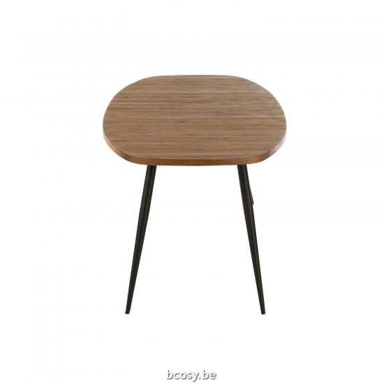 J Line tables a manger de repas Jolipa Table A Manger Ovale Teck Recycle Naturel.
