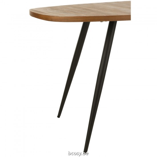 Jline Eettafel Ovaal Gerecycleerd Teak Naturel.