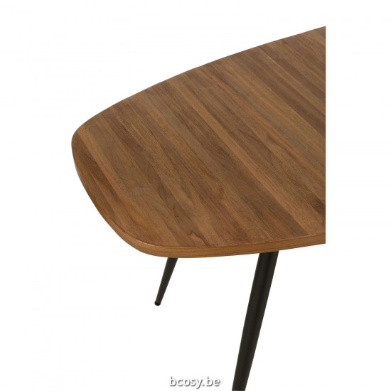 J Line Dining Table Oval Recycle Teak Natural dining dinner tables.