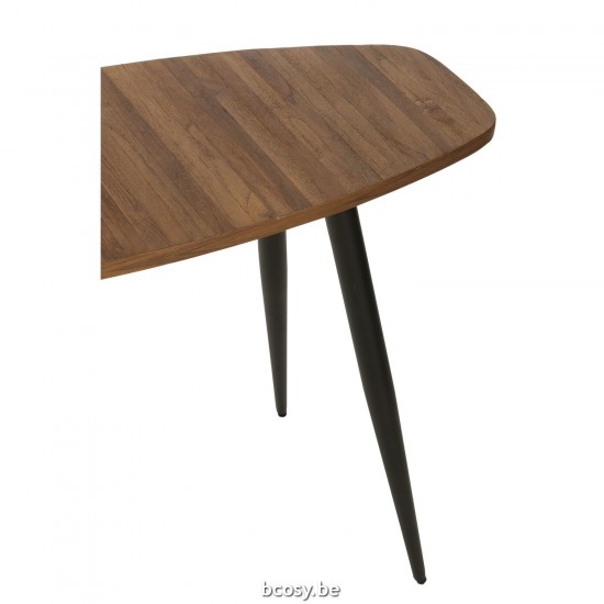 J Line Console Oval Recycle Teak Natural sidetables.