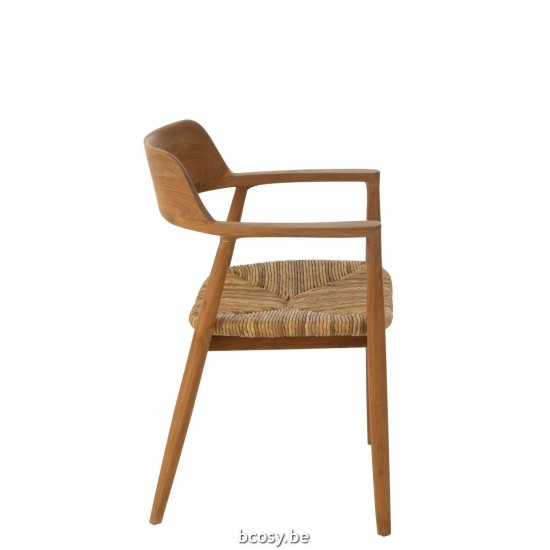 J Line chaises de repas Jolipa Chaire Hiro Teck Naturel.