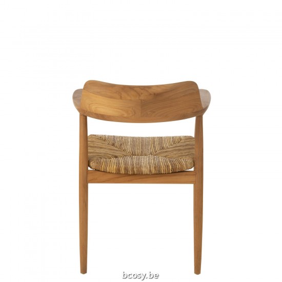 Jline Stoel Hiro Teak Hout Naturel.