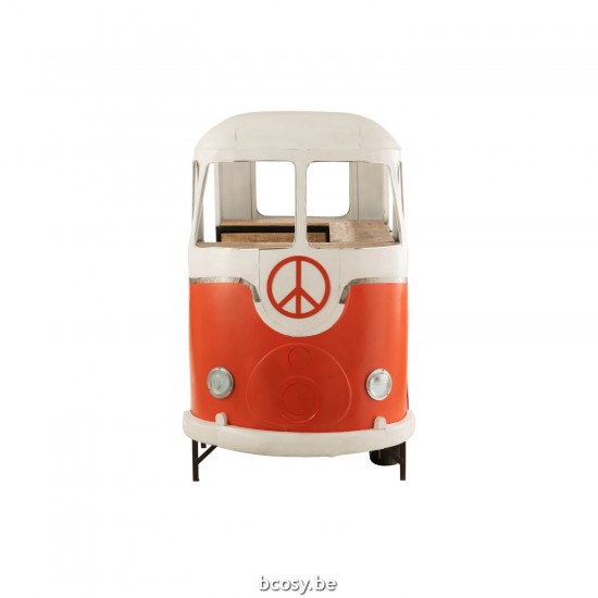J Line armoires bar meubles Jolipa Bus Bar Fer Orange.