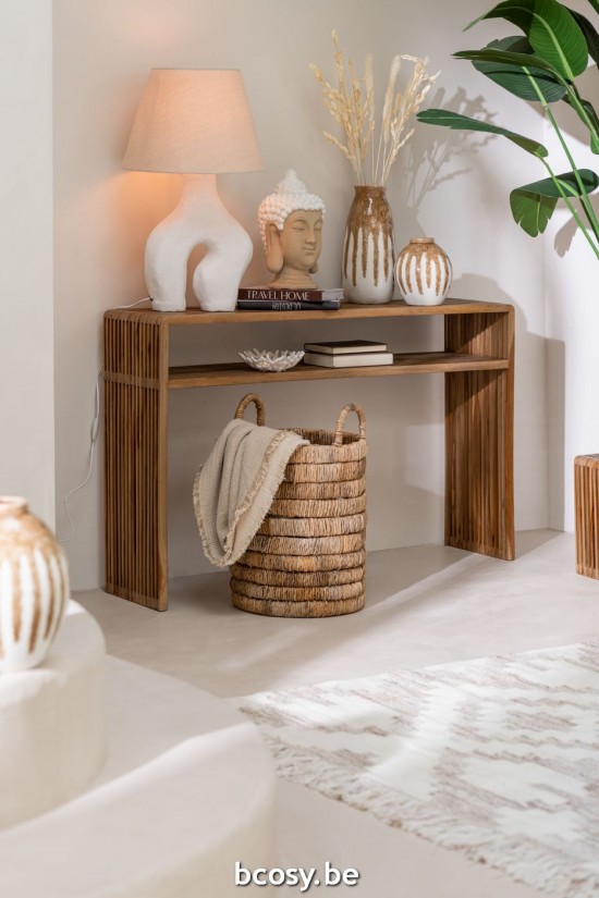 J Line Lampada Paralume Vaso Cartapesta Bianco Lampara Pantalla Maceta Papel Mache Blanco.