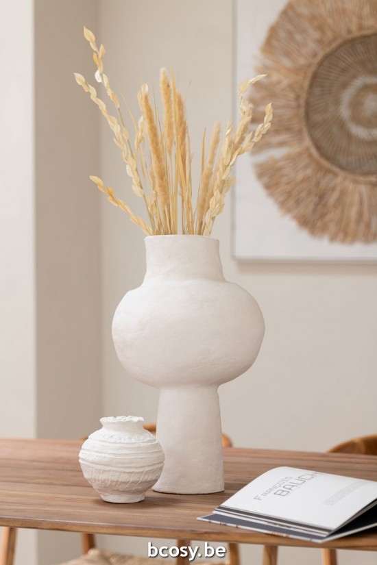 Jline Maceta Original Papel Mache Blanco.