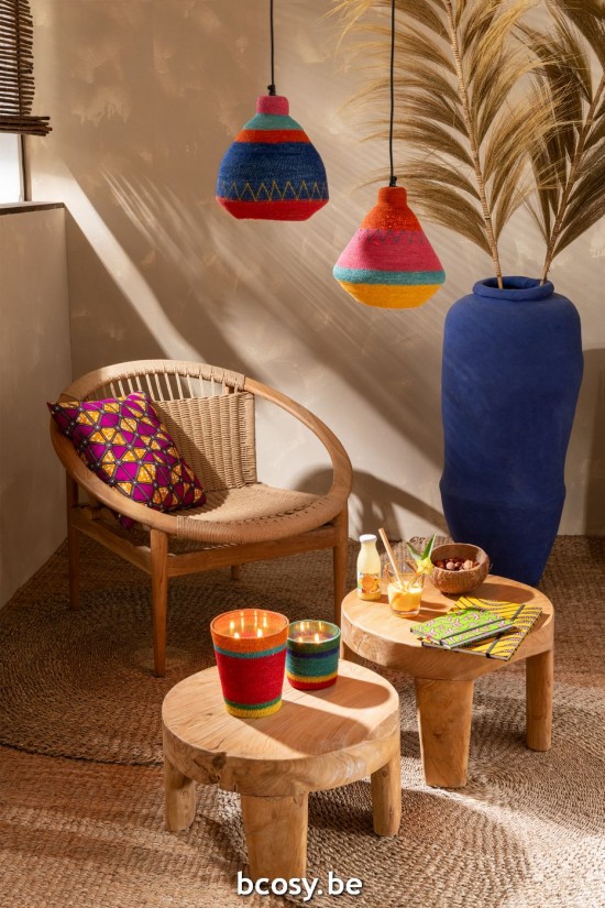 J Line Vaso Lord Cartapesta Blu Maceta Lord Papel Mache Azul.