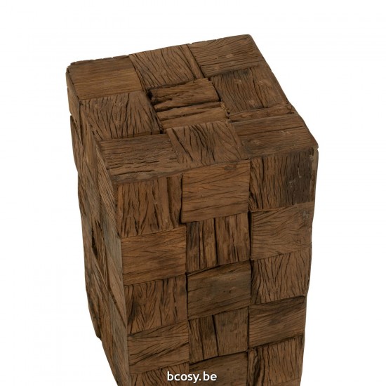 J Line sets de socles piédestals Jolipa Socle Bois Naturel Small.