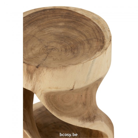 J Line tabourets ronds Jolipa Tabouret Rond Suar Naturel.