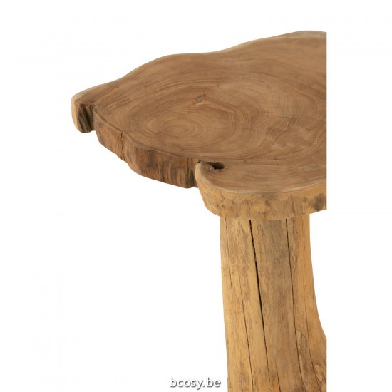 J Line tables d appoint bouts de canapé Jolipa Table Racine Teck Naturel Small.