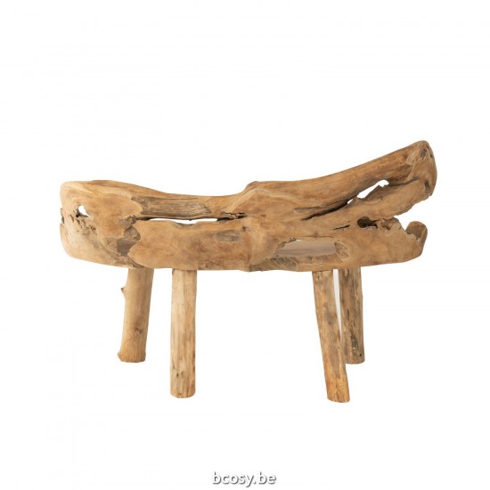 Jline Bank Wortel Teak Hout Naturel.
