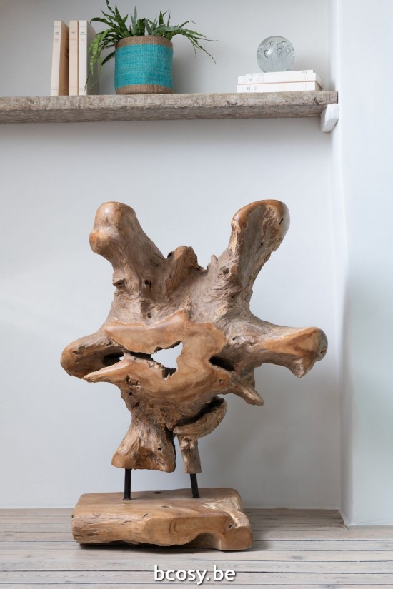 Jline Deco Raíz De Pied Teca Natural.