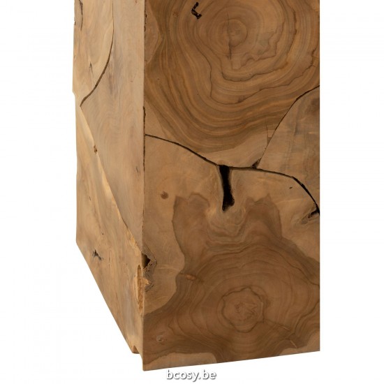 J Line tables d appoint bouts de canapé Jolipa Tabouret Boite Puzzle Teck.