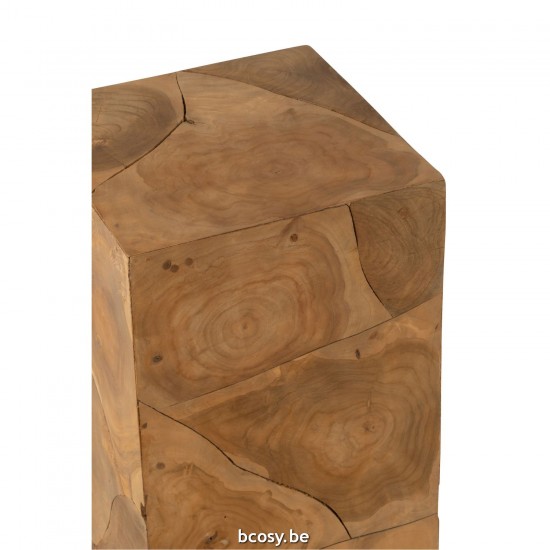 Jline Sokkel Puzzel Box Teak Hout Small.