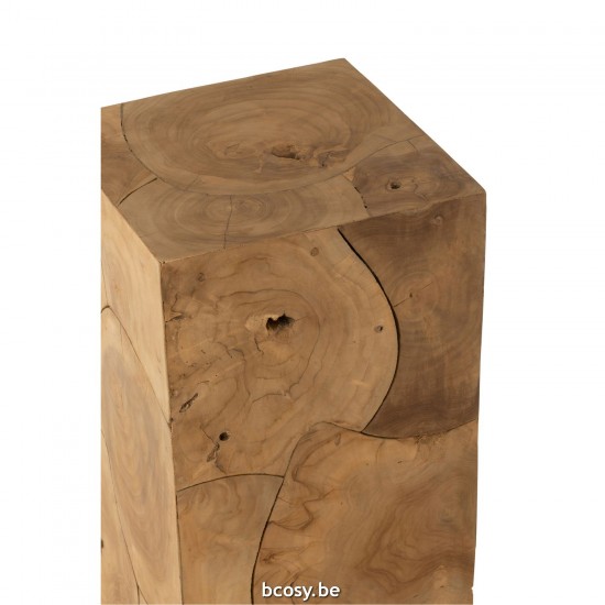 Jline Sokkel Puzzel Box Teak Hout Large.