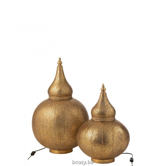 J Line Lamp Aladin Metal Gold Large Table Lights.