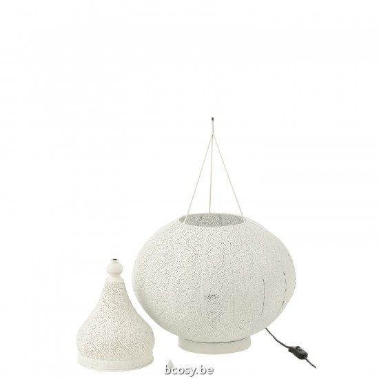 Jline Lamp Aladin Metaal Wit Small.