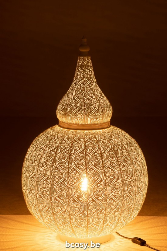 J Line Éclairage Armatures Luminaires D'intérieur Pieds De Lampe Avec Abat Jour Lampes De Table Jolipa Lampe Aladin Metal Bla.