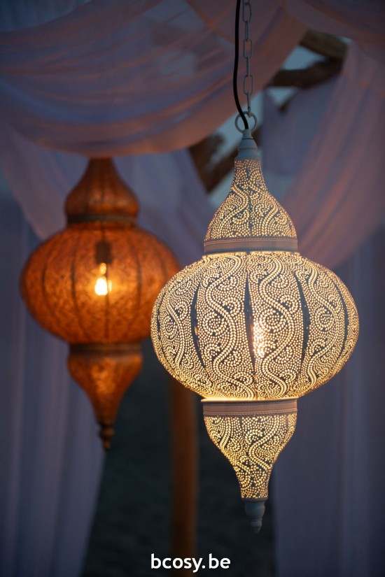 Jline Lámpara Colgante Bore Metal Blanco Small.