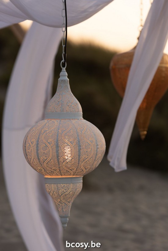 Jline Lámpara Colgante Bore Metal Blanco Large.