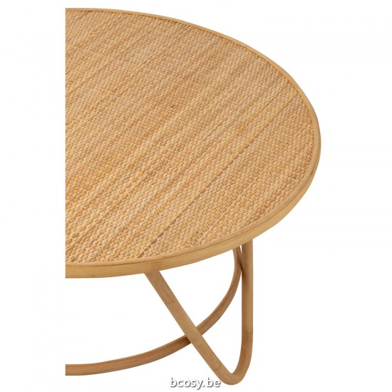 J Line tables d appoint bouts de canapé Jolipa Table Gigogne Balia Rotin Large.