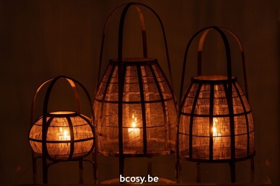 Jline Laterne Hood Bambus Naturell Large lanternen.