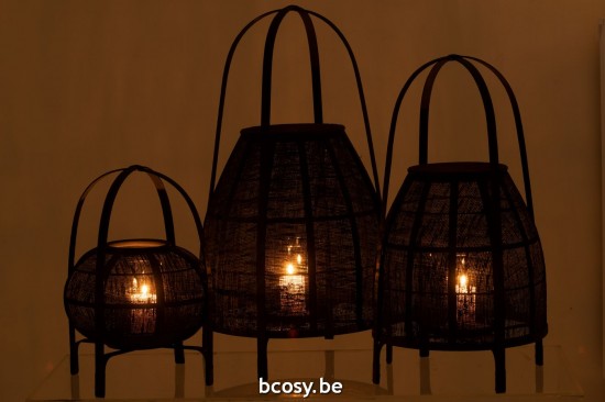 Jline Laterne Hood Bambus Schwarz Large lanternen.