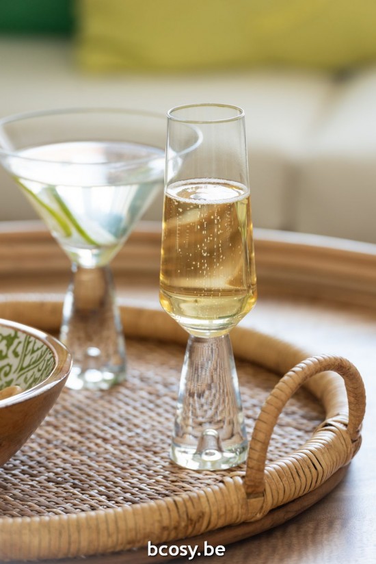 Jline Juego De 3 Bandeja Oval Ratán Metal Natural.