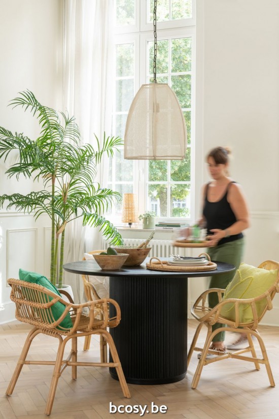 Jline Lámpara De Techo Pera Lino Hierro Blanco Small.