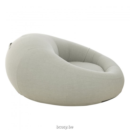 J Line poufs Jolipa Matelas Donut Polypropylène Gris.