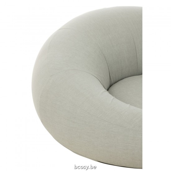 J Line Mattress Donut Polypropylene Grey beanbags.